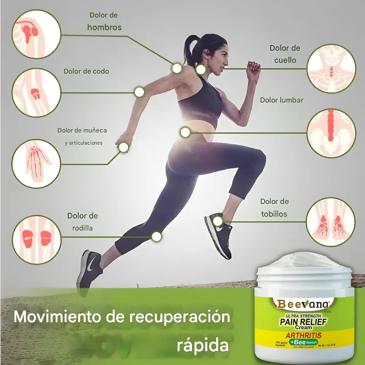 Beevana Alivio Profundo para Dolor Muscular y Articular